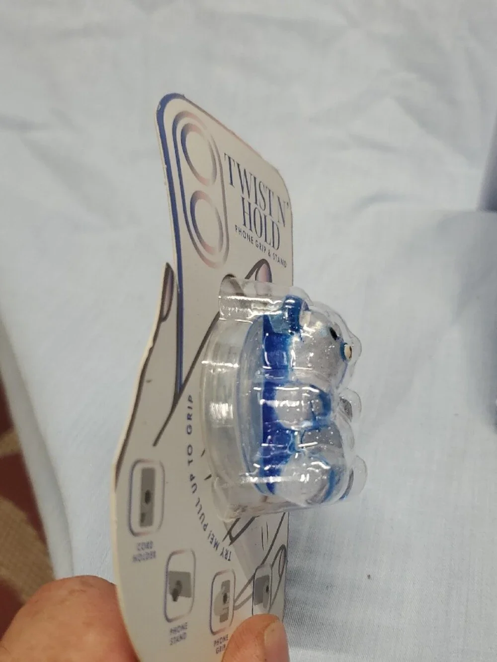 Twist N' Hold Blue Bear Phone Grip & Stand